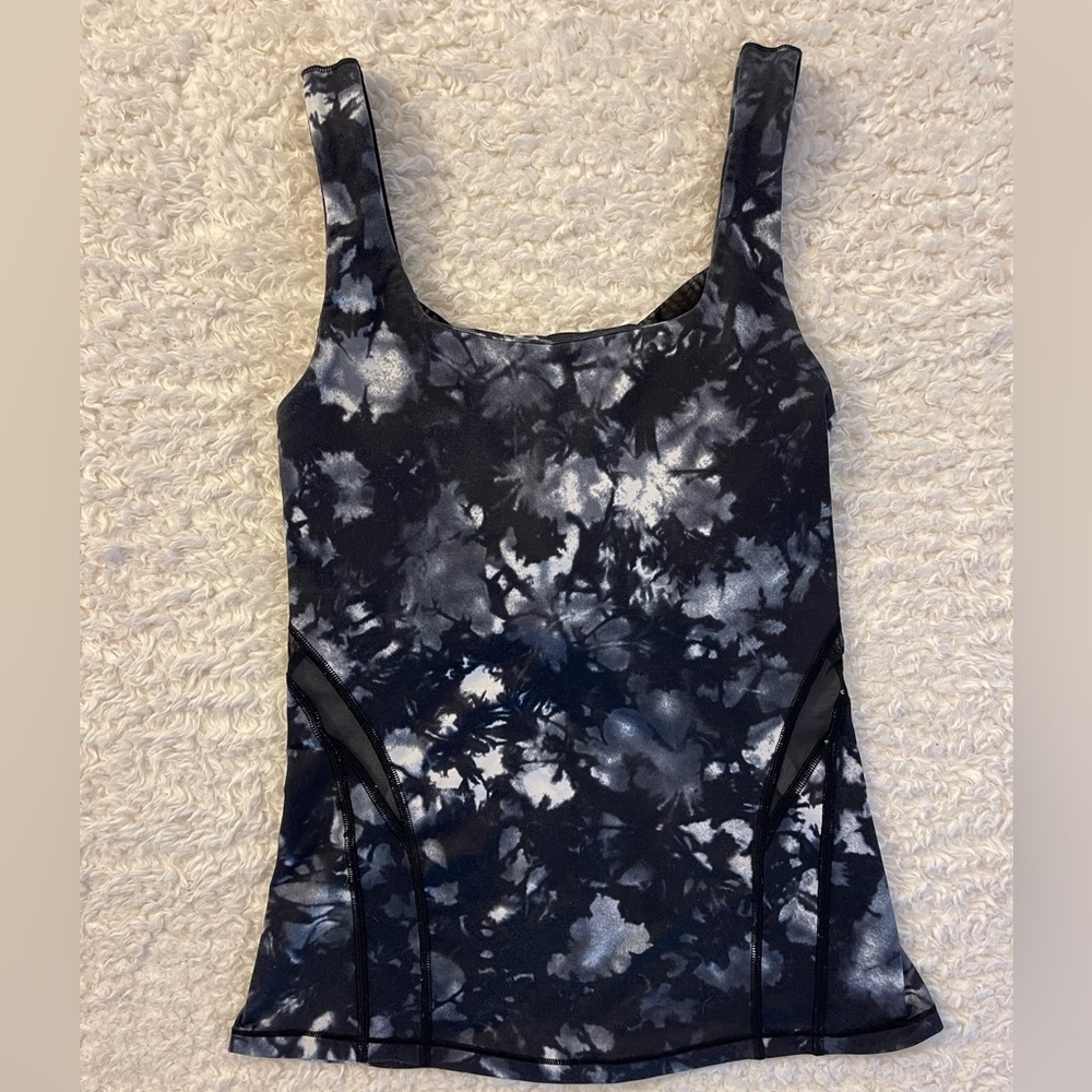 lululemon athletica Black & White Tie-Dye Tank Top